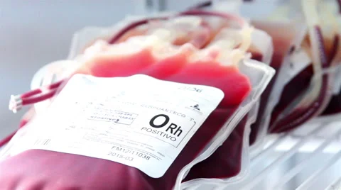 Mexico, 2014: CLOSE UP-HANDHELD SHOT. Blood bags in a refrigerator. Stock Footage 44976746