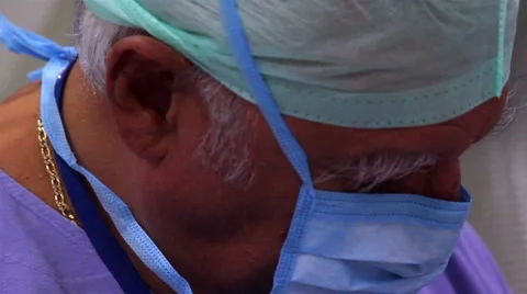 Mexico, 2014: CLOSE UP. Surgeon face during surgery. Stock Footage 48205146