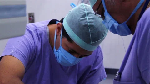 Mexico, 2014: CLOSE UP. Surgeons during surgery. Stock Footage 48205534