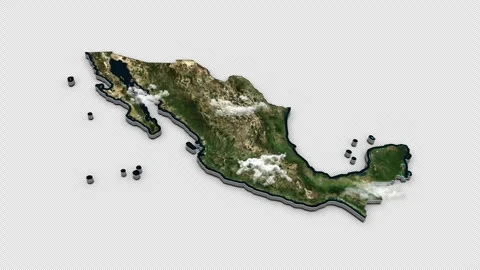 Mexico 3D Country Map Animation Transparent Alpha Stock Footage 277845705