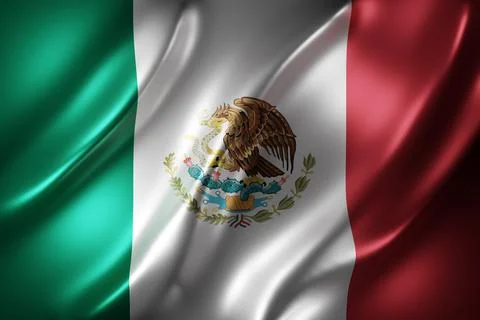 Mexico 3d flag Stock Illustration