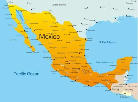 Mexico Abstract vector color map of Mexico country Copyright: xZoonar.com/... Stock Photos