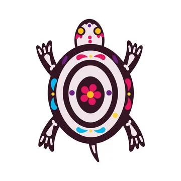 Mexico animal turtle Stock Illustration