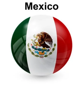 Mexico ball flag Stock Illustration
