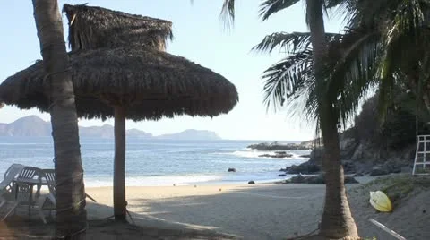 Mexico beach scene Stock Footage 11631896