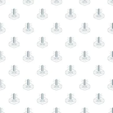 Mexico cactus pattern vector seamless 스톡 일러스트