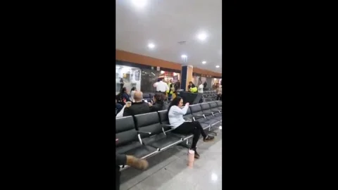 Mexico: Ceiling Leaks Reported at Mexico City Airport Terminal Amid Ongoi... Stock Footage 332359072
