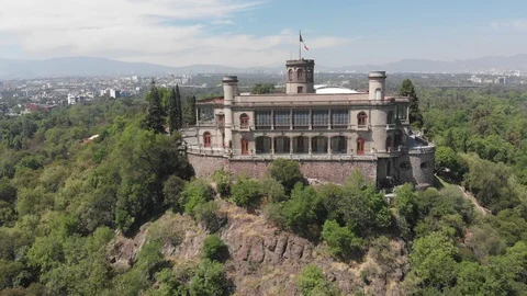 Mexico City Bosque de Chapultepec Aerial Footage Stock Footage 90440947