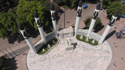 Mexico City Bosque de Chapultepec Aerial Footage Stock Footage 90440959
