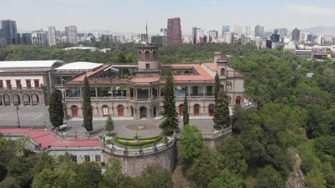Mexico City Bosque de Chapultepec Aerial Footage Stock Footage 90440967