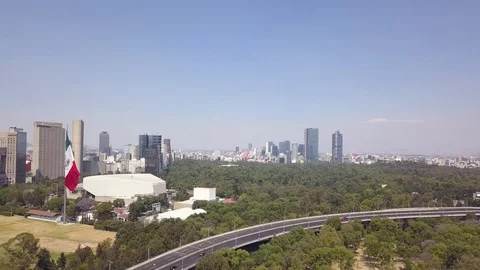 MEXICO CITY CHAPULTEPEC PANORAMIC VIEW Stock Footage 106948233