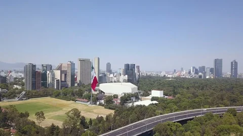 MEXICO CITY CHAPULTEPEC PANORAMIC VIEW Stock Footage 106950424