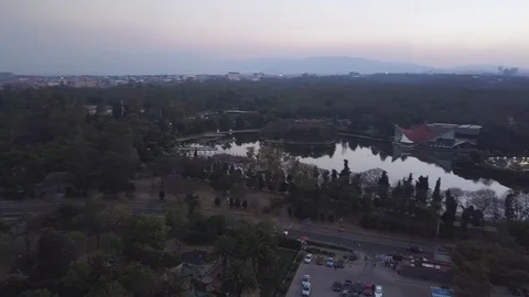 MEXICO CITY CHAPULTEPEC PANORAMIC VIEW NIGHT SCENE Stock Footage 107013520