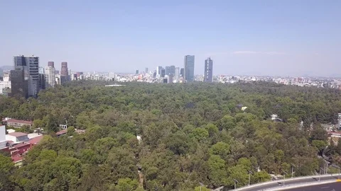 MEXICO CITY CHAPULTEPEC PANORAMIC VIEW Stock Footage 107015723