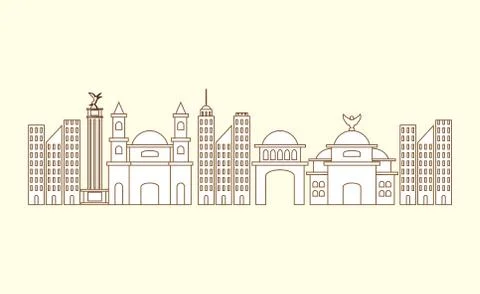 Mexico city design Ilustración de archivo