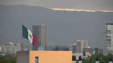 Mexico City Flag  库存影片 474328