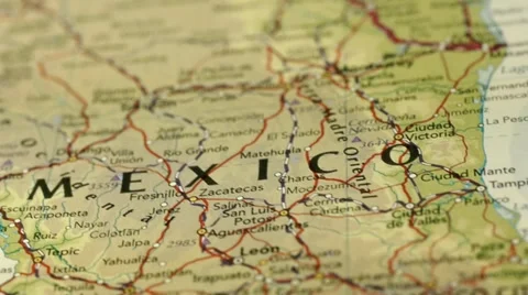 Mexico City Map Slider Dolly Panning Stock Footage 31545189