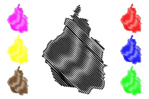 Mexico City map vector Stock Illustration