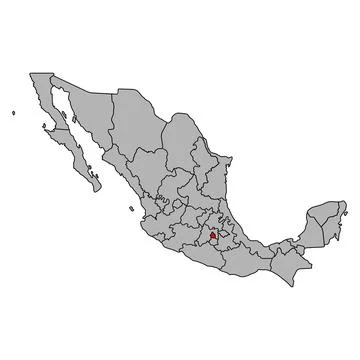 Mexico City of Mexico map shape, travel web concept icon vector illustration Stock Illustration