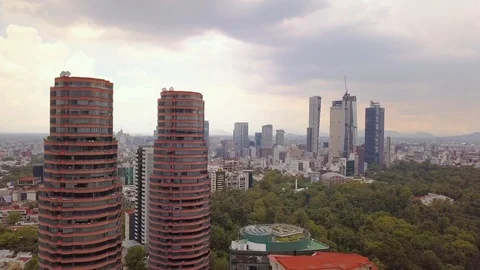 Mexico City panoramic view Chapultepec park Vídeo Stock 91403234