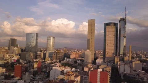 Mexico City panoramic view - sunset Stock Footage 92869508