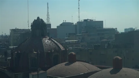 Mexico City rooftops Stock Footage 124003268