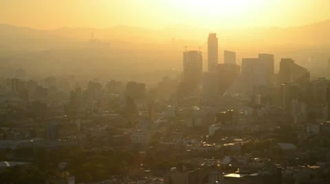 Mexico City sunset Stock Footage