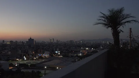 Mexico City Sunset - Panoramic View Stock Footage 90213975