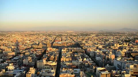 Mexico City sunset timelapse Stock Footage 10564544
