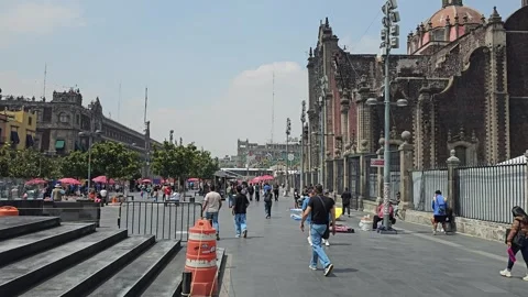 Mexico City – Templo Mayor, Aztec Ruins [8K] Stock Footage 340371637