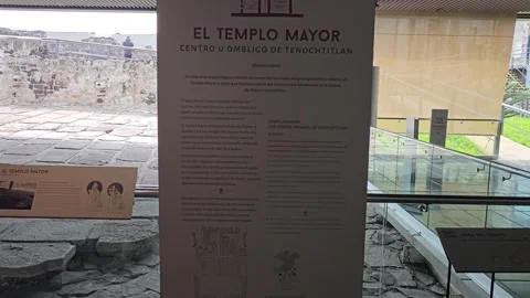 Mexico City – Templo Mayor, Aztec Ruins [8K] Vídeo Stock 340371701