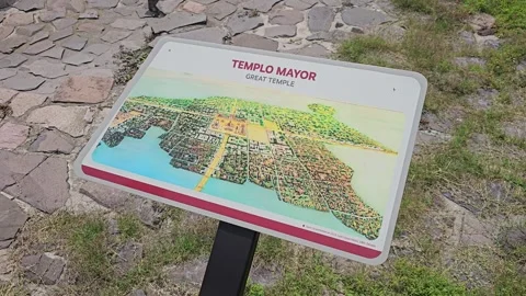 Mexico City – Templo Mayor, Aztec Ruins [8K] Stock Footage 340371842