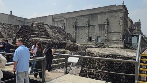 Mexico City – Templo Mayor, Aztec Ruins [8K] Stock Footage 340371924