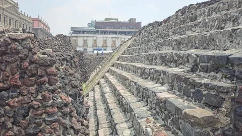 Mexico City – Templo Mayor, Aztec Ruins [8K] Stock Footage 340372183