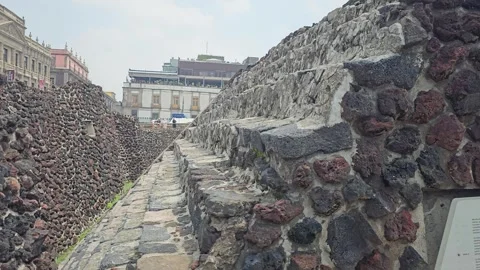Mexico City – Templo Mayor, Aztec Ruins [8K] 動画素材 340372212