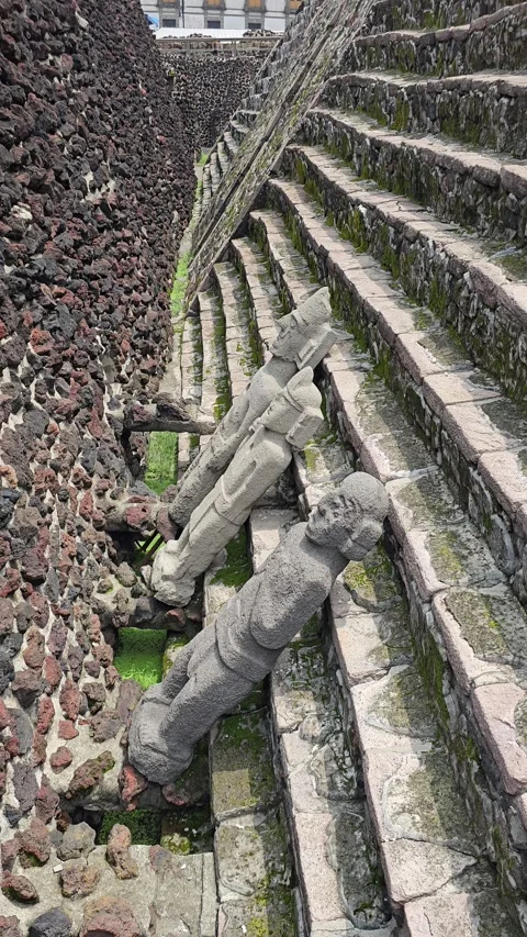 Mexico City – Templo Mayor, Aztec Ruins [8K] Stock Footage 340372294