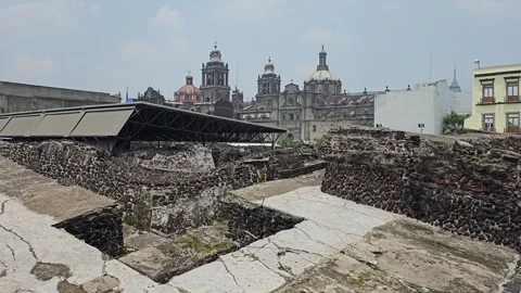 Mexico City – Templo Mayor, Aztec Ruins [8K] 스톡 동영상 340372849