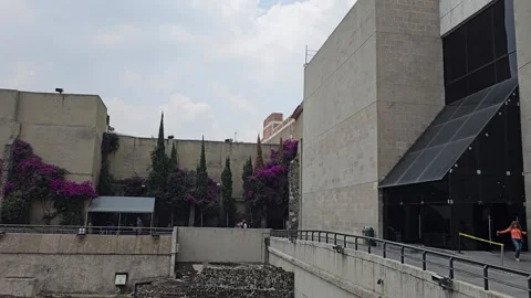 Mexico City – Templo Mayor, Aztec Ruins [8K] Vídeo Stock 340373829