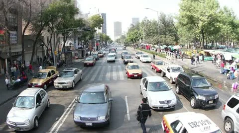 Mexico city traffic timelapse Video stock 11069202