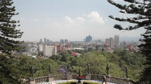 Mexico City view from the castle Stock Footage 36631154