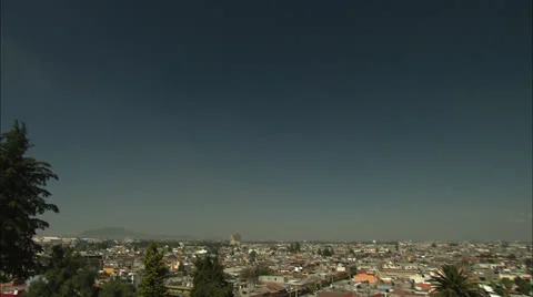 Mexico City's Plaza del Maguey and Cityscape Pan HD Video Stock Footage