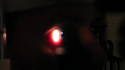 Mexico: CLOSE UP. Oculist doing an check up in the eyes of a patient. Stock Footage 48848805