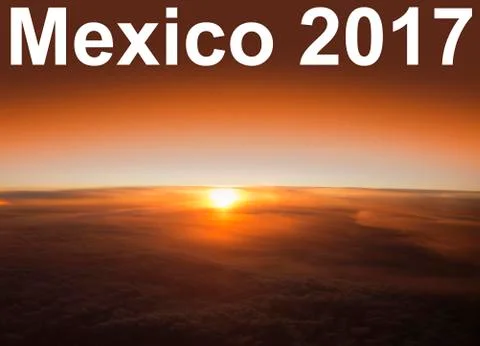 Mexico, clouds and sunset 스톡 사진