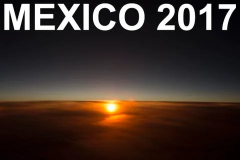 Mexico, clouds and sunset 스톡 사진