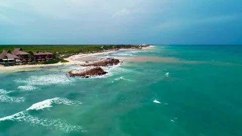Mexico - Coastline with Rocks Stock Footage 82286737