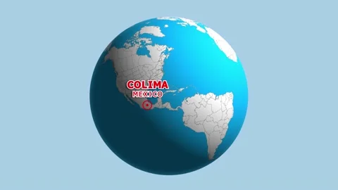 MEXICO COLIMA ZOOM IN FROM SPACE Stock Footage 177520057