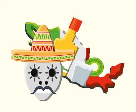 Mexico concept design Ilustración de archivo
