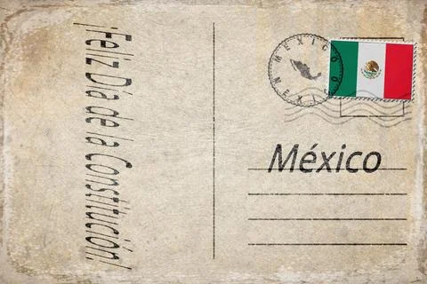 Mexico Constitution Day Background 库存插图