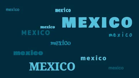 Mexico creative typography Stock Illustration