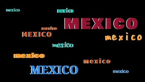 Mexico creative typography Stock Illustration